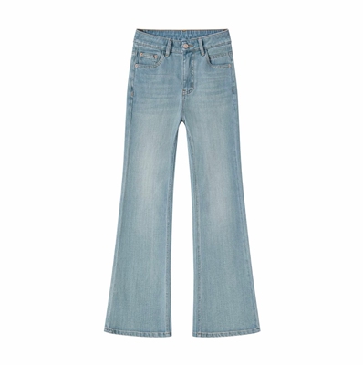 春夏莱赛尔弹力直筒喇叭裤