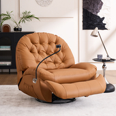 楹家电动单人沙发懒人可躺椅头等太空沙发舱多功能真皮按摩椅加大