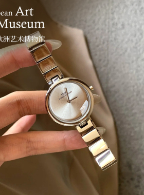 瑞士轻奢小众手表女士高级感女式钢带女生小银表简约腕表职场女表