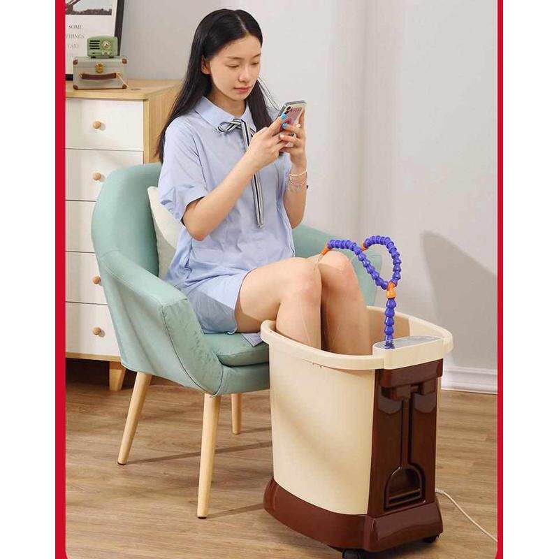 美尔润足浴盆全自动按摩熏蒸深桶泡脚桶电动洗脚盆加热足疗机浴器