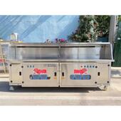 高端平吸水电复合无烟烧烤车商用环保净化油烟移动烧烤炉不锈钢架