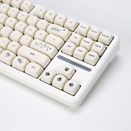 极简小字体可爱细狗键帽PBT热升华KOA高度类似moa机械键盘客制化