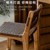 印尼原装 进口实木高脚椅复古岛台椅客厅家用吧台椅餐厅民宿餐椅