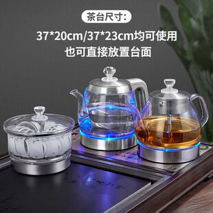 全自动底部上水电热烧水壶家用一体茶台嵌入式智能加热玻璃煮茶器