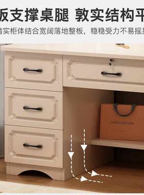 化妆台小户型带镜收纳储物化妆一体桌子现代简约欧式主卧梳妆台