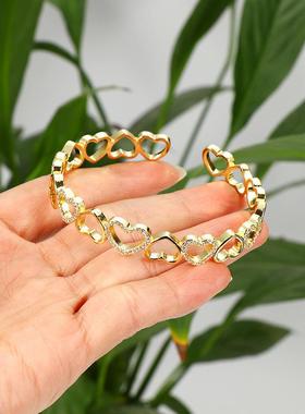 New new style copper inlaid zircon hollow fashion upper and