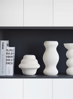 现代轻奢高级感抽象异形艺术陶瓷花瓶摆件客厅酒柜设计装饰品摆设