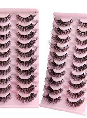 10 Pairs Eyelashes Lashes Natural Wispy Fluffy Fake Eyelashe