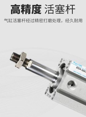 。sqeldt外螺纹外牙气动薄型气缸SDA20-10/15/25*30X35-40-50-60-