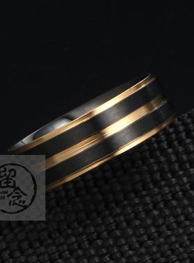 。Fashion Lassa electroplating color double-layer ring groov