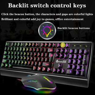 Set 104 Keys Mechanical 新品 Computer Mouse Keyboard Office