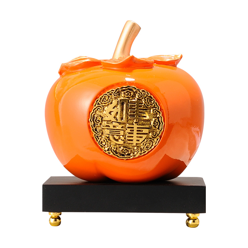 柿柿事事如意柿子摆件新家暖房装饰品乔迁之喜搬家入伙礼物工艺品