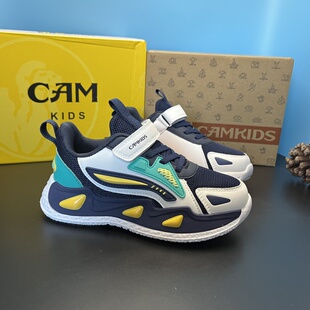 撤柜CAM男童运动鞋 网皮面防水二棉防滑软底儿童跑步 秋冬2025新款