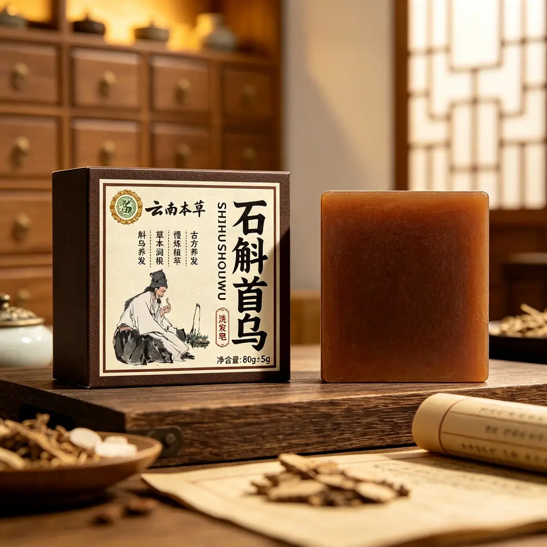 云南本草石斛首乌洗发皂温和清洁