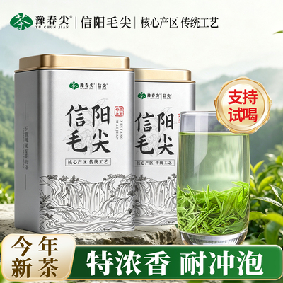 信阳毛尖茶2026新茶绿茶雨前嫩芽叶正宗春茶浓香型自己喝罐装送礼