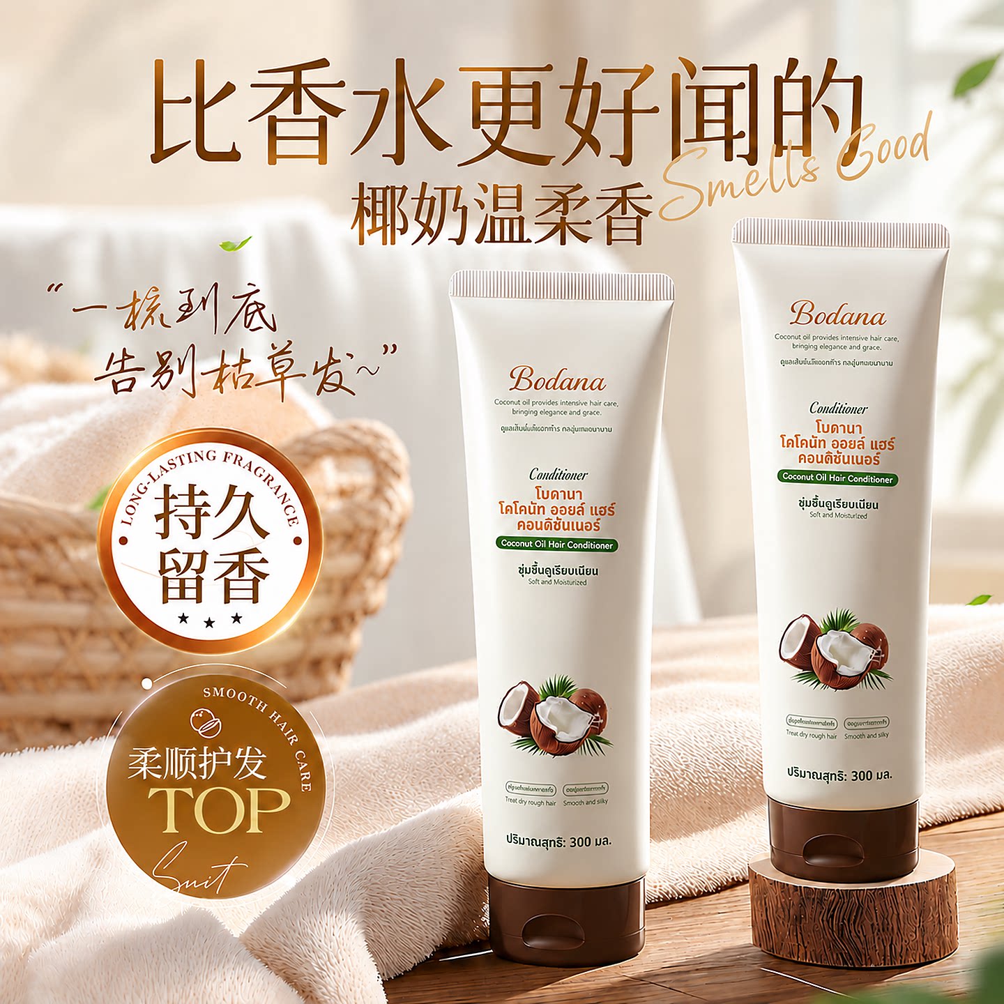 椰子油护发素女改善修毛躁柔顺顺滑护发膜干枯补水正品牌持久留香