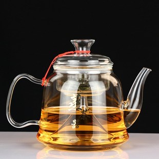 高硼硅玻璃蒸茶壶家用电陶炉煮茶壶带过I滤玻璃盖花茶壶办公泡茶