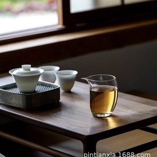 公道杯耐热玻璃透明长嘴茶海泡G茶杯分茶器家用公杯功夫茶具 日式