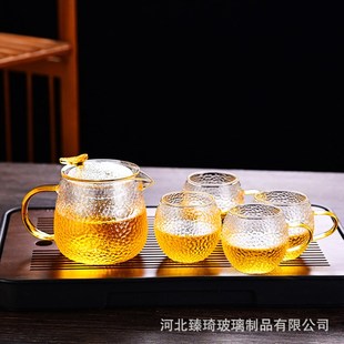 玻璃泡茶壶家用茶具耐高温过滤水壶D小号单壶加厚茶壶电陶炉煮茶