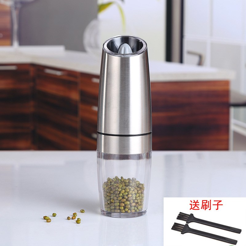 家用感应电动胡椒研磨器黑胡椒粒花椒H海盐胡椒粉自动研磨瓶