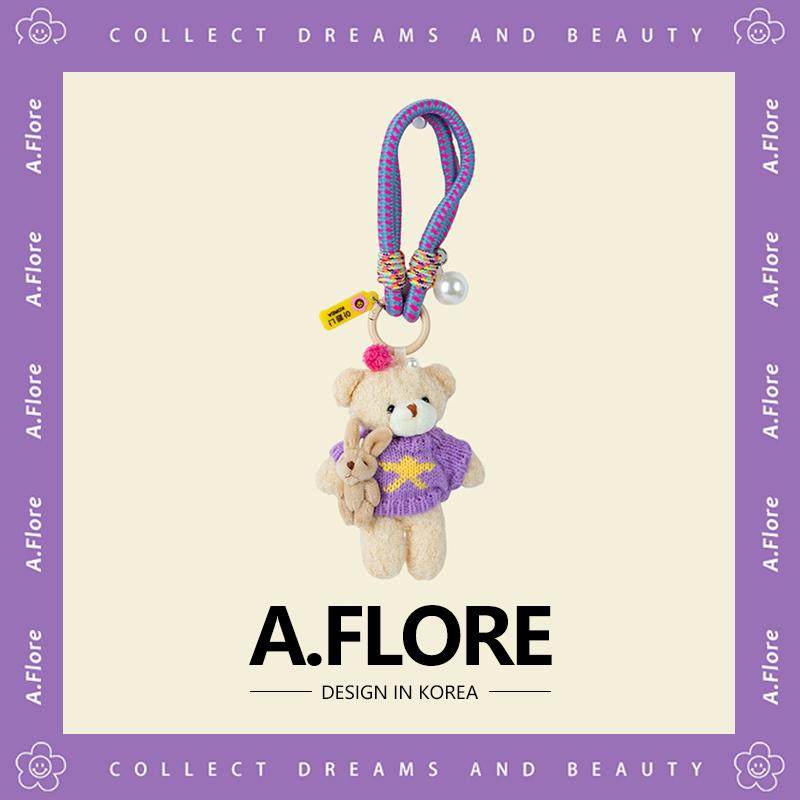 小熊毛绒公仔包包挂件A.FLORE