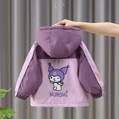 女童棉衣秋冬2025新款儿童加绒冲锋衣洋气时髦女宝宝冬装加厚外套