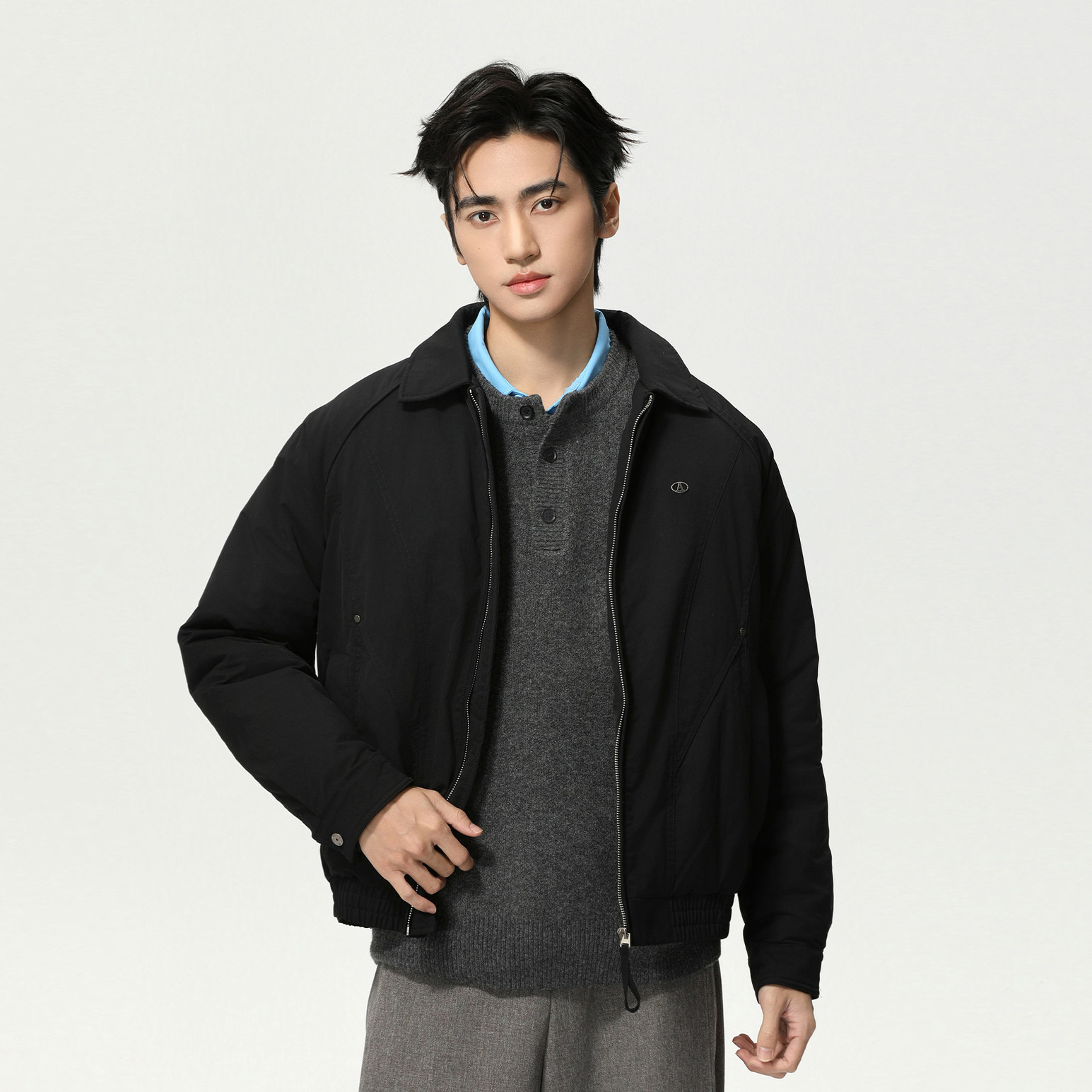 SOZO男士百搭简约外套潮牌秋冬季翻领拉链开衫短款休闲工装羽绒服,男装,羽绒服,淘宝优惠券,粉丝福利购,淘宝优惠卷