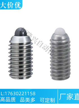 弹簧柱塞ZAP51/52-M3/M4/M5/M6/M8/M10/M12/M16金属球头