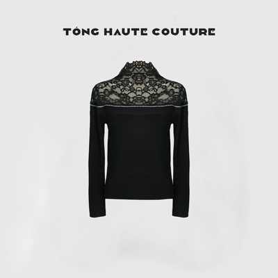 【森影】冬季新款时尚高级感百搭拼接100绵羊毛上衣 YY746