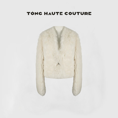 冬季新款托斯卡纳皮毛一体时尚百搭外套 YW837