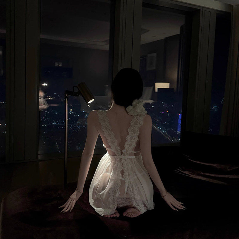 女性感刺激勾魂床上风情万种情qq内衣禁欲系趣味睡裙黑丝情调睡衣