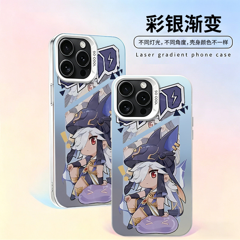 卡通手机壳趣味适用苹果18pro彩银iphone16小米17红米K90华为M80防摔荣耀400二次元iqoo13一加ace6游戏高颜值