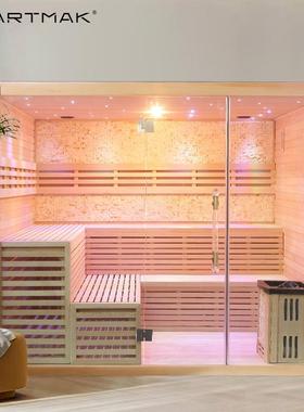 斯蒙达桑拿房家用干蒸房光波房桑拿炉蒸汽房美容院汗蒸房木包安装