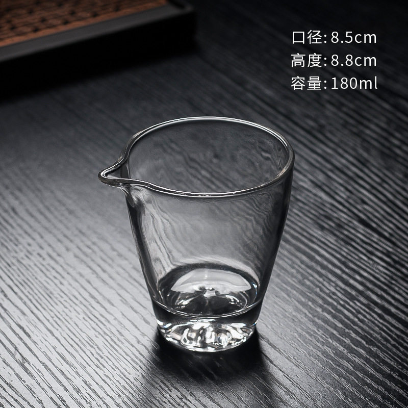 玻璃公道杯高硼硅耐热玻璃透明茶海观山创意公杯家用分茶器匀茶杯 - 实物图