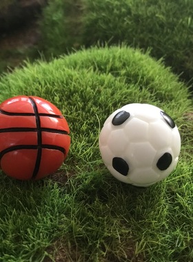 微景观仿真足球篮球减压小摆件
