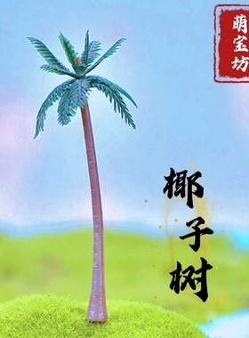 苔藓微缩植物椰子樱花圣诞树摆件