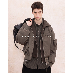 重磅工装 S123 美式 新款 白鸭绒外套高街痞帅宽松百搭羽绒服 冬季