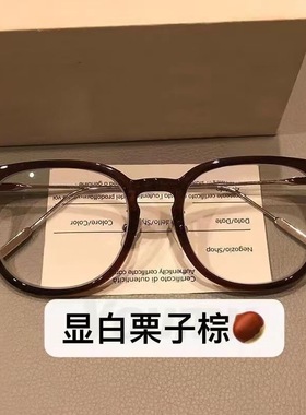 爆款网红素颜茶色眼镜框女超轻眼镜架复古防蓝光学生可配近视眼镜