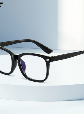 新款素颜近视镜眼镜架女黑框大脸防蓝光平光镜男大框眼镜框