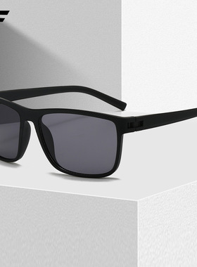 亚马逊新款太阳镜时尚方框运动风墨镜男高级感欧美防晒太阳眼镜