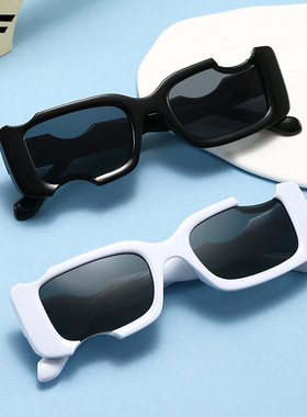 儿童款个性嘻哈异形缺口箭头太阳镜宝宝潮流走秀街拍穿搭防晒墨镜