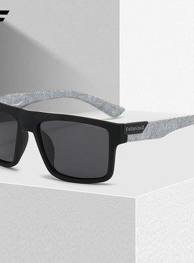 偏光太阳镜男士大框方形户外运动炫彩骑行镜欧美驾驶防晒墨镜