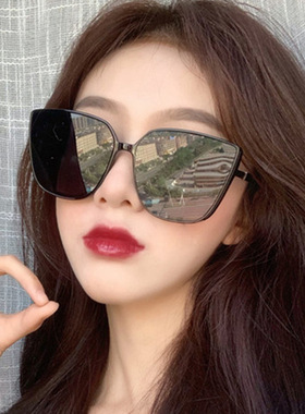 2020欧美新款方框时尚太阳镜复古猫眼墨镜 网红街拍潮流太阳眼镜