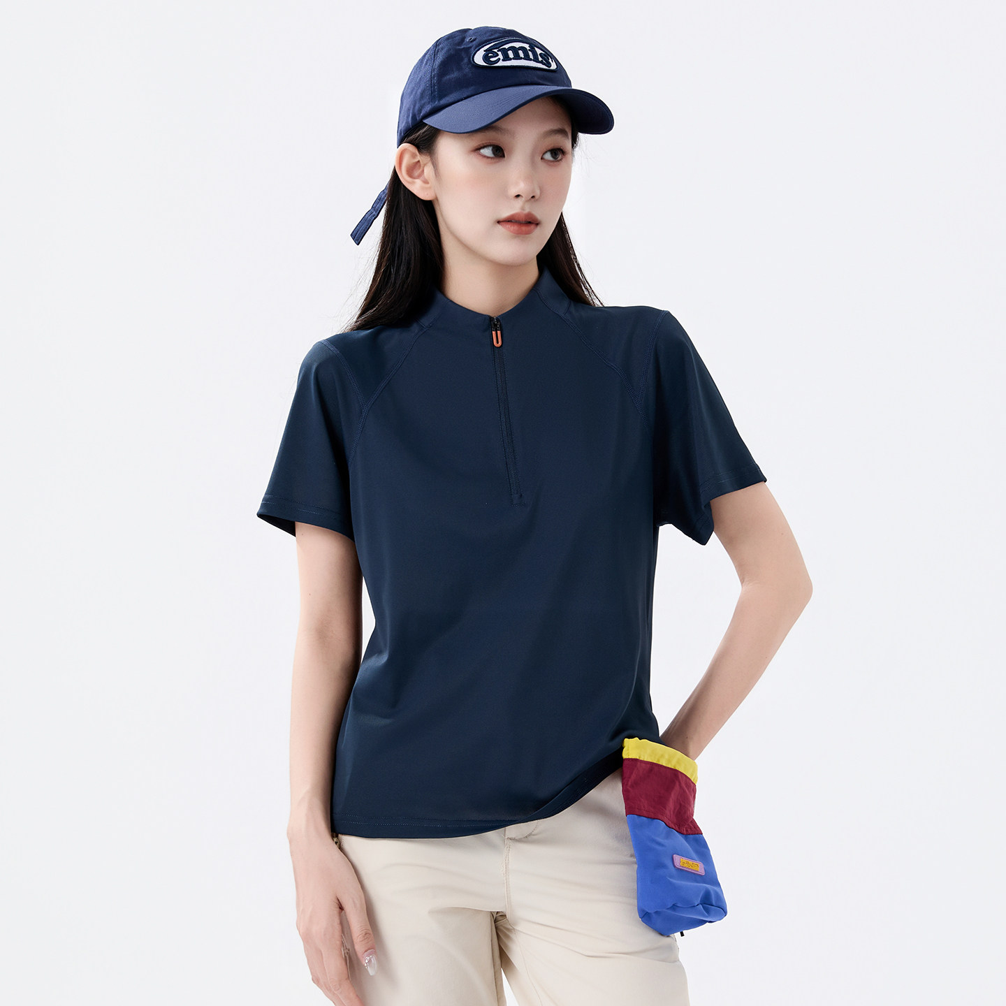 户外短袖速干T恤女休闲运动夏季排汗透气短袖登山徒步快干衣女