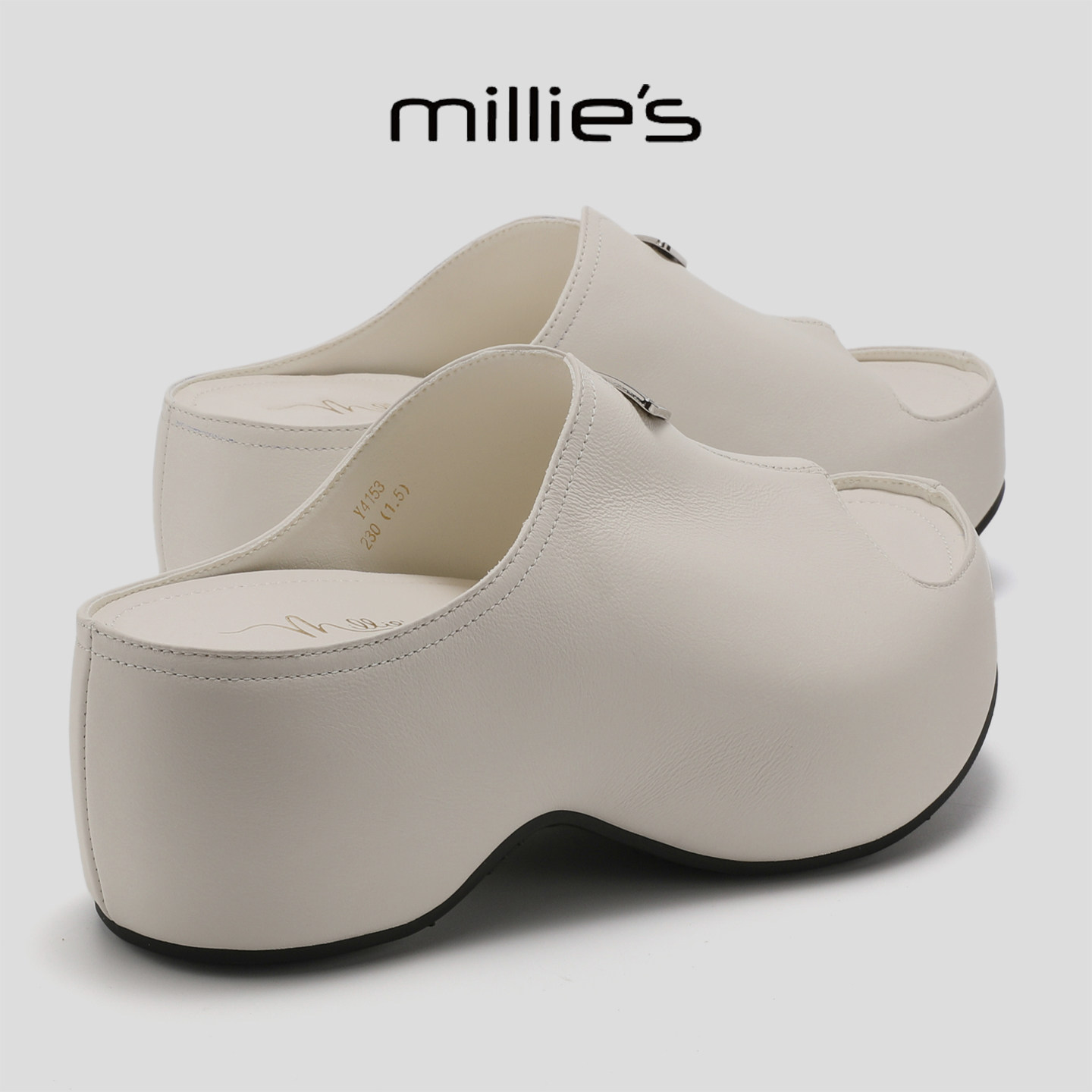 MILLIE'S/妙丽2026潮流爆款巨好看厚底舒适百搭女拖鞋增高显示新