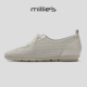 女通勤百搭气质单鞋 妙丽英伦风爆款 镂空编织平底鞋 春季 MILLIE
