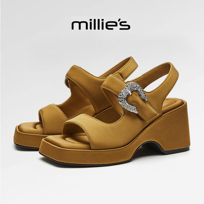 MILLIE'S/妙丽方头厚底凉鞋