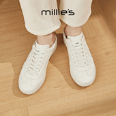 妙丽2025新款 时尚 MILLIE 百搭女士厚底增高老爹鞋 系带透气休闲