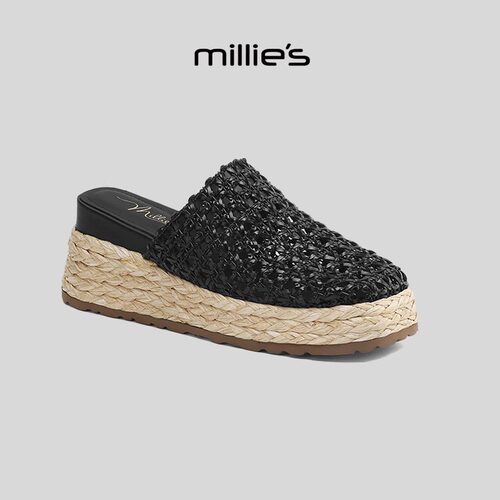 MILLIE'S/妙丽真皮厚底凉鞋女