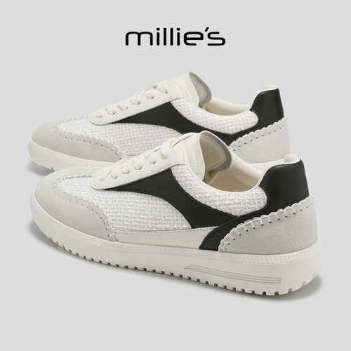MILLIE'S/妙丽真皮德训鞋女